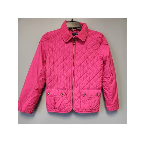 Ralph Lauren Quilted Corduroy Equestrian Style Barn Chore Jacket Girls Large - Picture 1 of 9